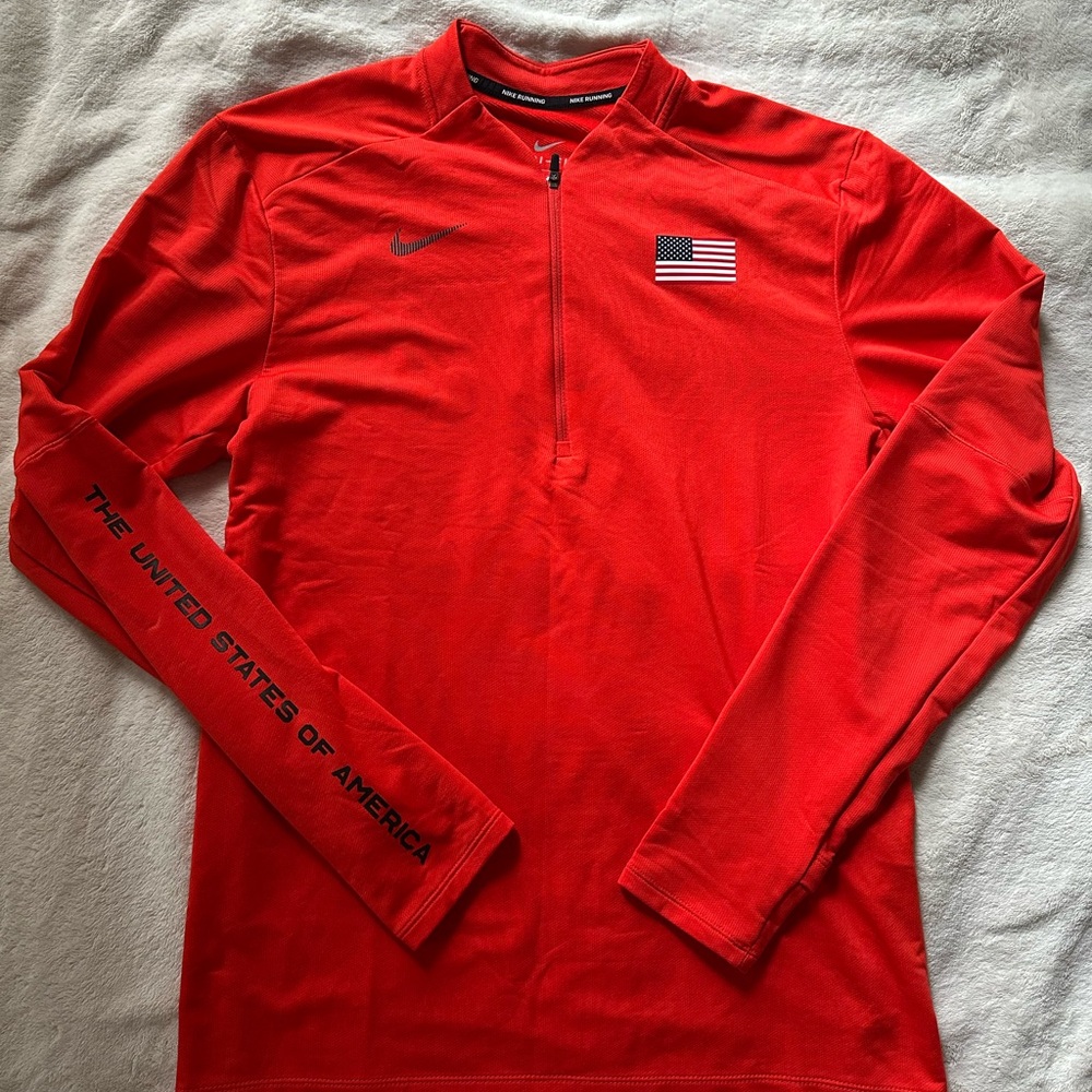 Nike Team USA Red Dri-FIT Running Top size S